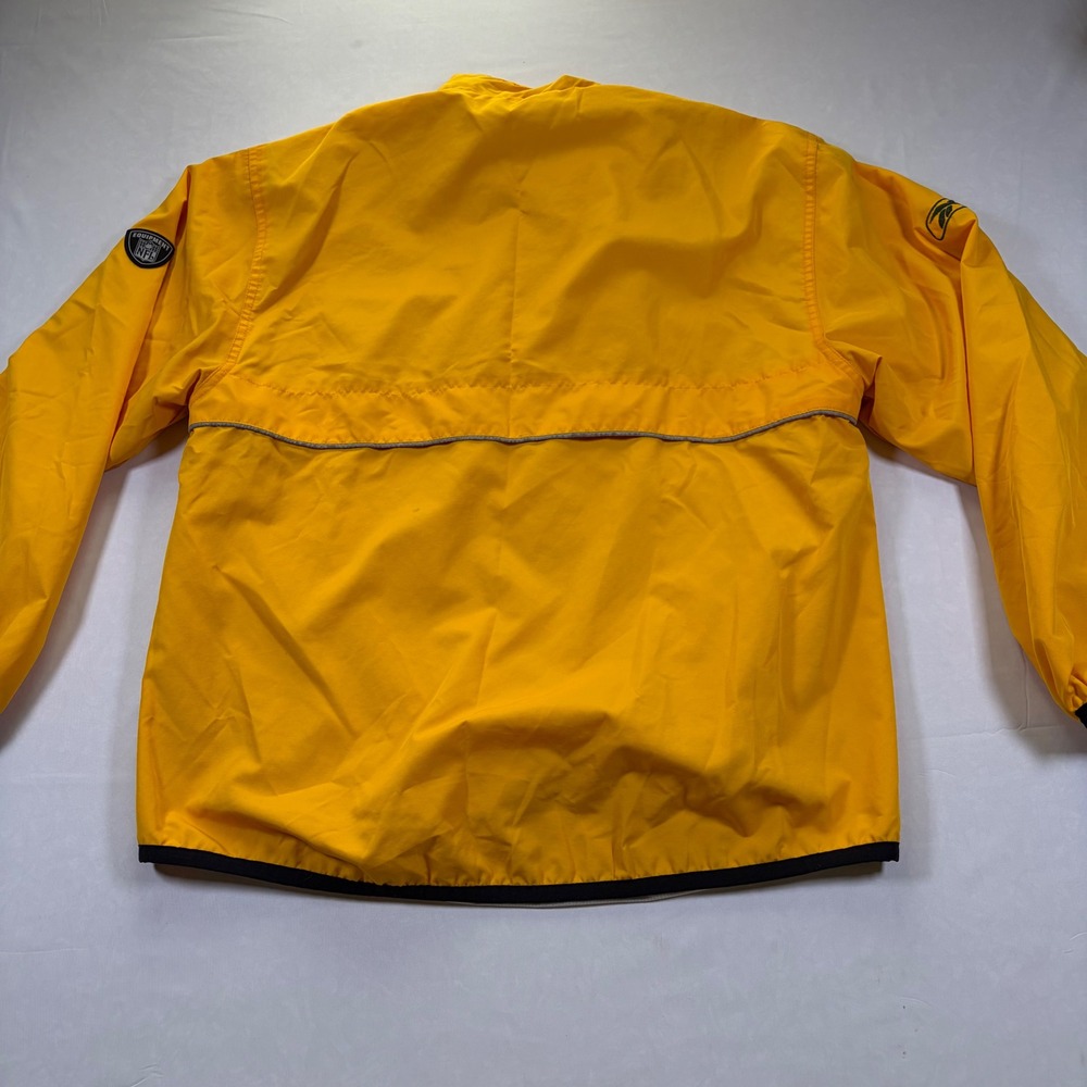 Reebok NFL Green Bay Packers Equipment Quarter Zip Windbreaker Yellow Mens M - Picture 12 of 14